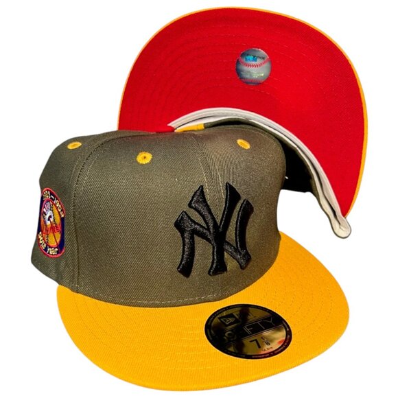 New Era New York Yankees 59FIFTY Fitted Hat Jae Tips Olive Men's Size 7 1/8 - Picture 1 of 6